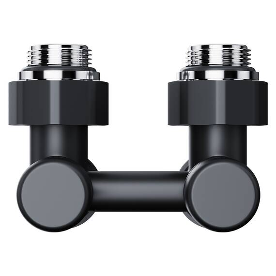 Узел нижнего подключения Royal Thermo Design угловой 1/2"х3/4" EK (черный), фото , изображение 3
