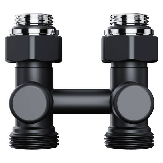 Узел нижнего подключения Royal Thermo Design прямой 1/2"х3/4" EK (черный), фото , изображение 3