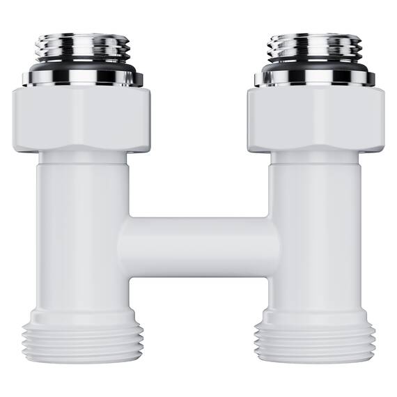 Узел нижнего подключения Royal Thermo Design прямой 1/2"х3/4" EK (белый), фото , изображение 5