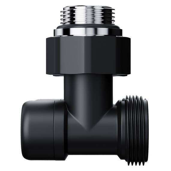 Узел нижнего подключения Royal Thermo Design угловой 1/2"х3/4" EK (черный), фото , изображение 4