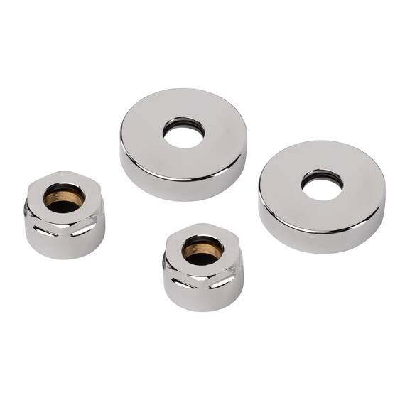 Набор подключения Royal Thermo Design 3/4" ЕК - 15 мм (хром), фото 