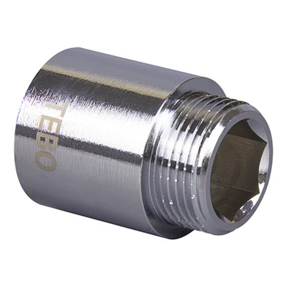 Удлинитель TEBO хромированный ВР/НР 1/2"x10 мм (75/600), фото 
