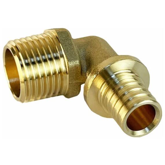 Угол Royal Thermo ritable аксиальный, латунь НР 20х1/2, фото 