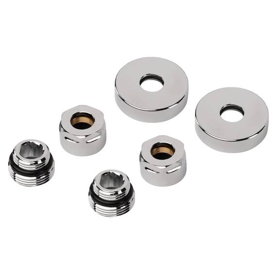 Набор подключения Royal Thermo Design 1/2" ВР - 15 мм (хром), фото 