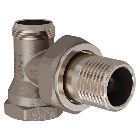 Клапан запорный угловой Royal Thermo 1/2", фото , изображение 2