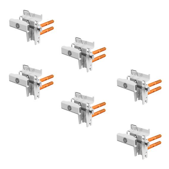 Комплект настенных кронштейнов Royal Thermo Insignia Design Fix RAL9016 х 6, фото 