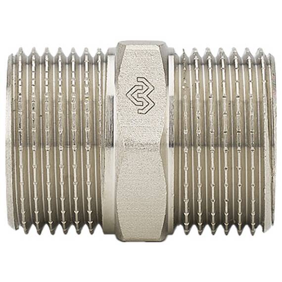 Ниппель Varmega удлиненный 3/4", никелированный, фото 