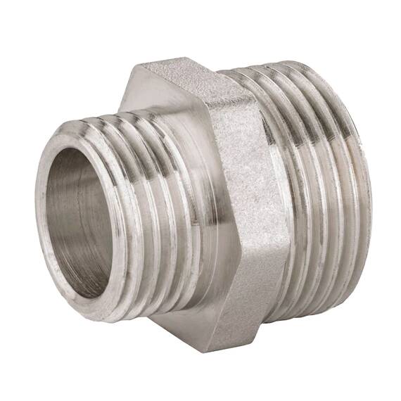 Ниппель латунный LD LD Pride DN40х32 (1 1/2"НР х 1 1/4"НР) лат ни БЕЗ, фото 