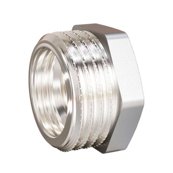 Футорка латунная LD Pride DN50х32 (2"НР х 1 1/4" ВР) латунь ник бир, фото 