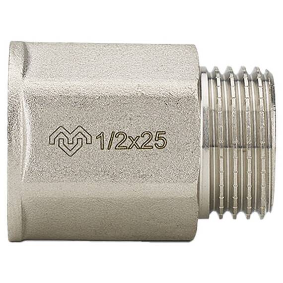 Удлинитель Varmega шестигранный ВР-НР 1/2" x 50 мм, никелированный, фото 