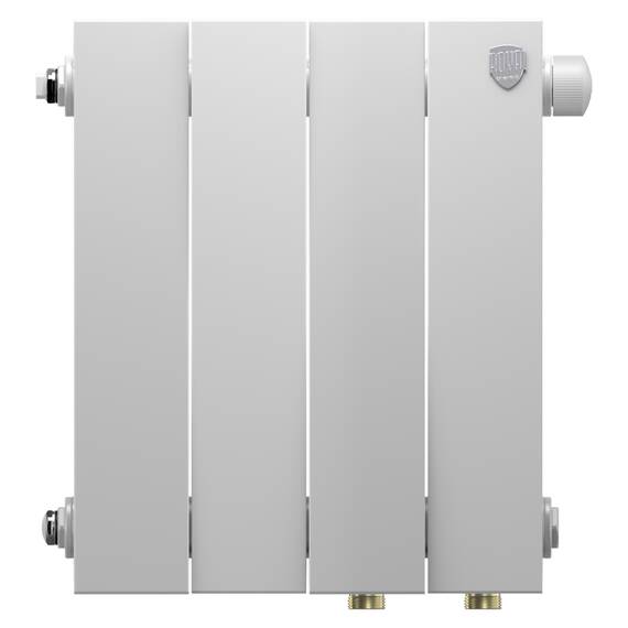 Радиатор биметаллический Royal Thermo PianoForte 300 Белый VR80 - 4 секц., фото , изображение 2