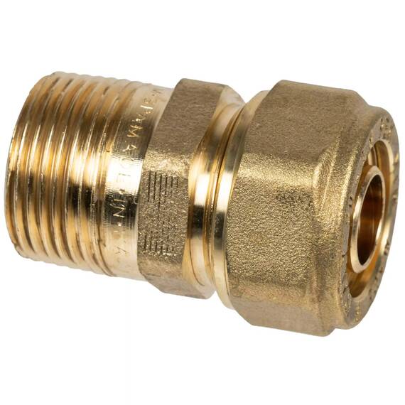 Штуцер зажимной Usystems с наружной резьбой 20x2,8-3/4"НР, фото 