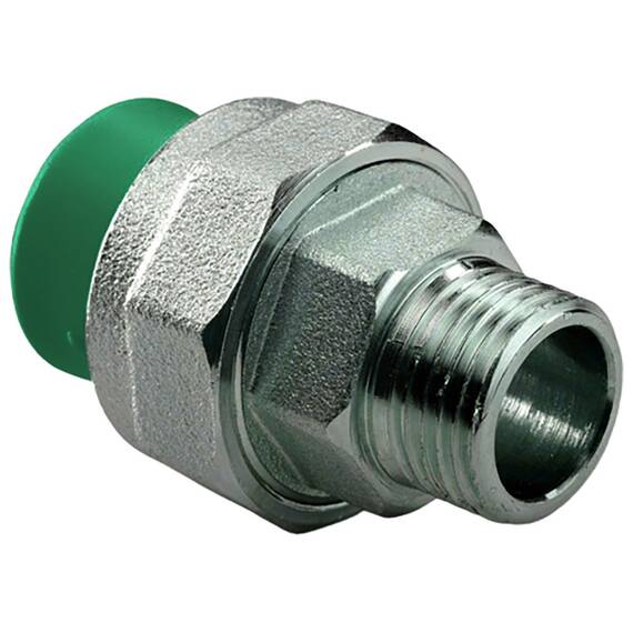 Муфта комбинир. раз. растр. ПП AntiFire D40-1 1/4"НР Green, фото 