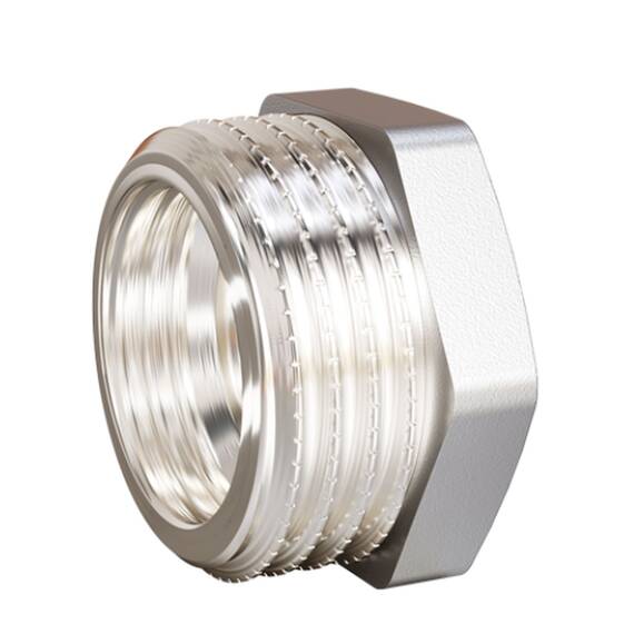 Футорка латунная LD LD Pride DN40х32 (1 1/2"НР х 1 1/4" ВР) лат ник БЕ, фото 