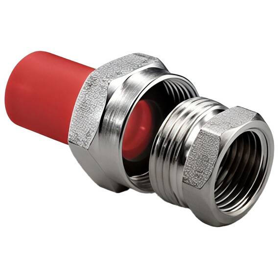 Муфта комбинир. раз. ПП AntiFire D40-1 1/4"ВР Red 051273, фото 