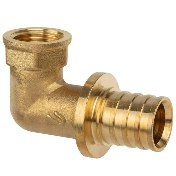 Угольник аксиальный для труб из сшитого полиэтилена Usystems 20-Rp1/2"ВР, фото 
