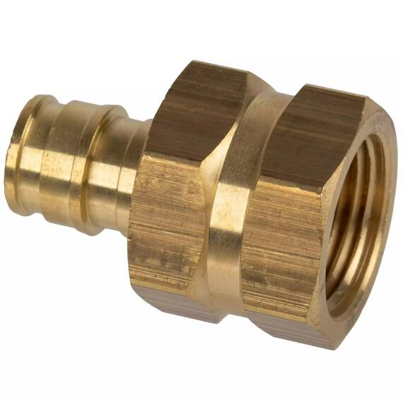 Штуцер Usystems с внутренней резьбой латунный для труб PE-Xa 25-Rp3/4"ВР, тип 1, фото 