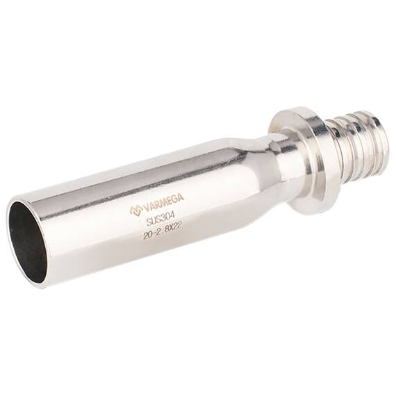 Переходник нержавеющий VARMEGA безраструбный PEX-INOX Inox Press 32-4.4x28, фото 