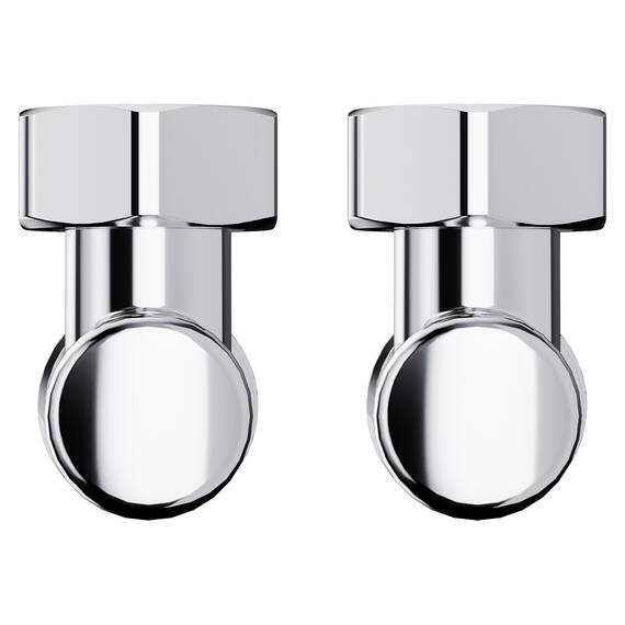 Набор нижнего подключения Royal Thermo Design угловой раздельный 3/4х3/4ЕК (хром), фото , изображение 3