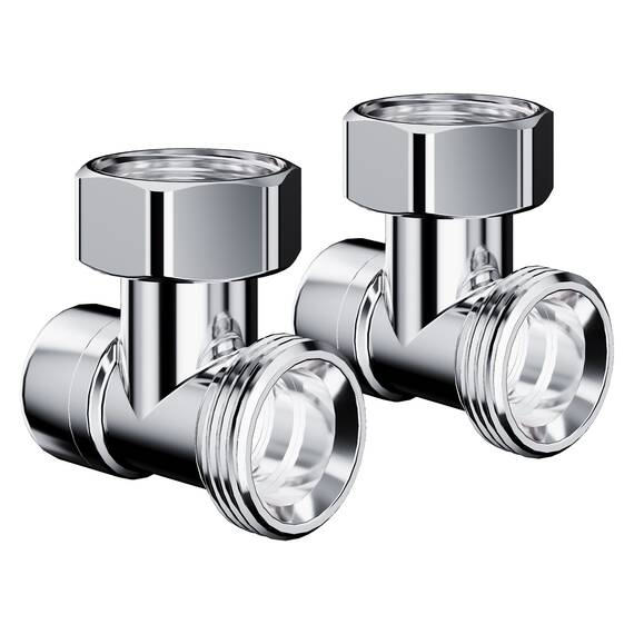 Набор нижнего подключения Royal Thermo Design угловой раздельный 3/4х3/4ЕК (хром), фото , изображение 2