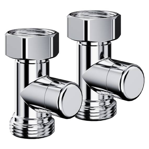 Набор нижнего подключения Royal Thermo Design прямой раздельный 3/4х3/4ЕК (хром), фото 