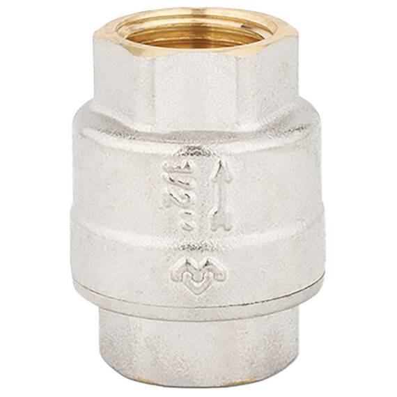 Клапан обратный Varmega с латунным седлом VM04802, 3/4", никелированный, фото 