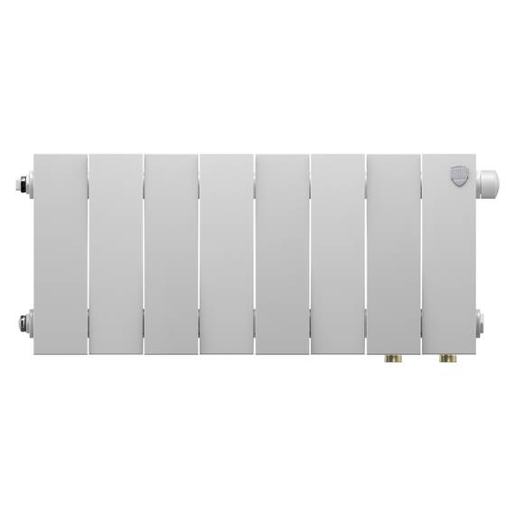 Радиатор биметаллический Royal Thermo PianoForte 200 Белый VL80 - 8 секц., фото , изображение 2