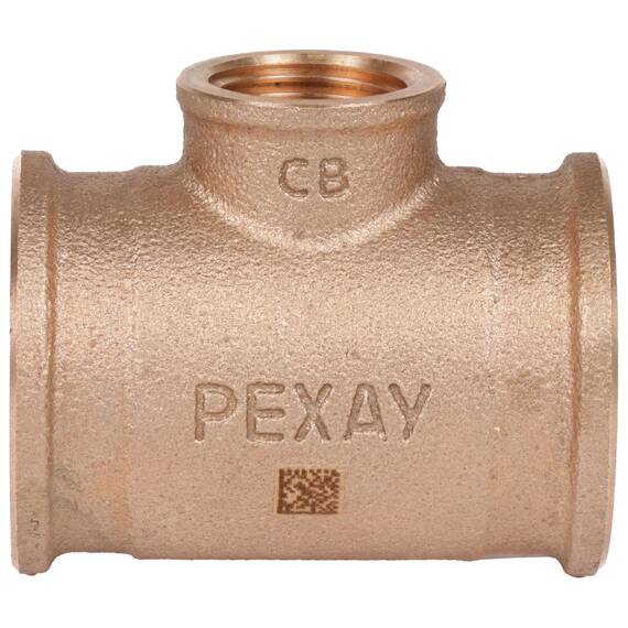 Тройник бронзовый РЕХАУ AURLINE редукционный Rp1" x Rp1/2" x Rp1", RX+, фото 
