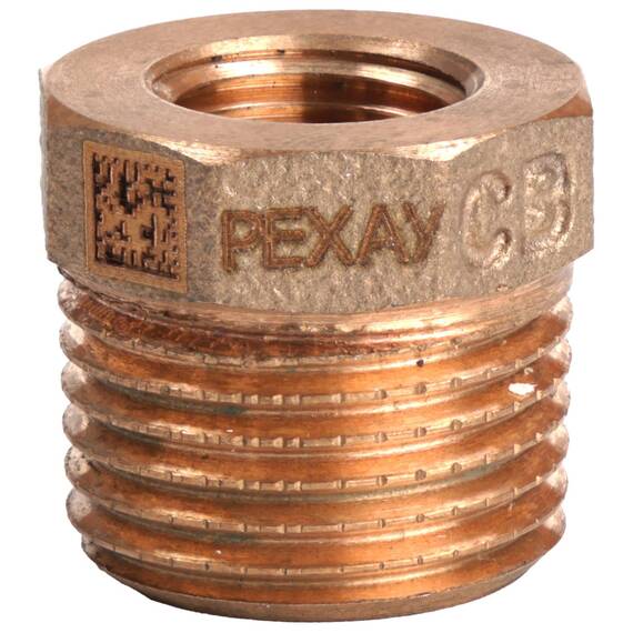 Футорка бронзовая РЕХАУ AURLINE редукционная R1/2" x Rp1/4", RX+, фото 