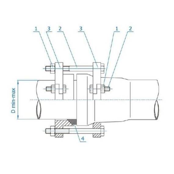 Доуплотнитель раструбов Domex (321-328) Dn 300, фото , изображение 4