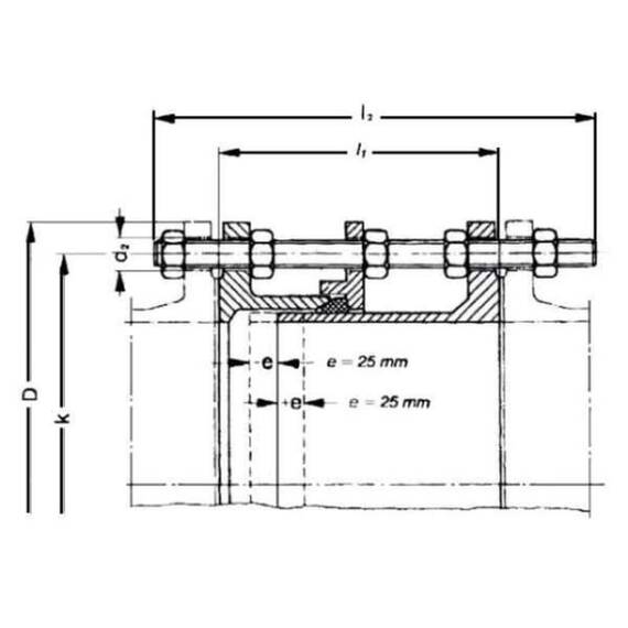 Демонтажная вставка IDRA DJ DN 1200 PN10, фото , изображение 2