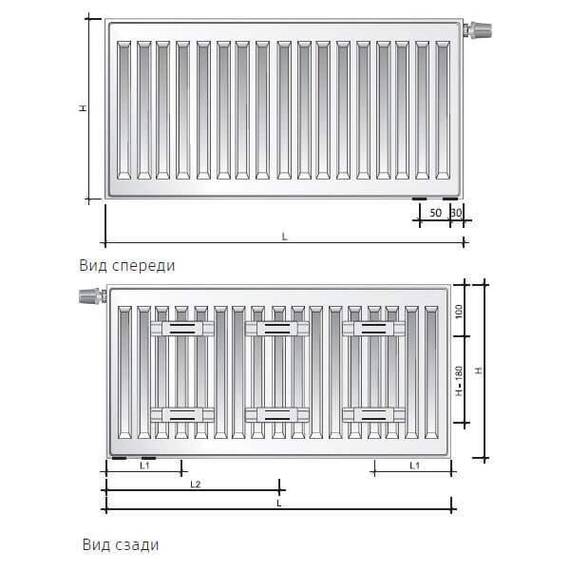 Радиатор панельный VENTIL COMPACT VC21-500-2800, фото , изображение 3