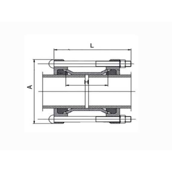 Соединительная муфта ДРК IDRA BF DN80 (88-103), фото , изображение 3