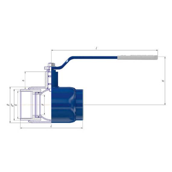 Кран шаровой ALSO КШМ RS Ду 20 Ру 4,0 ст.09Г2С, фото , изображение 2