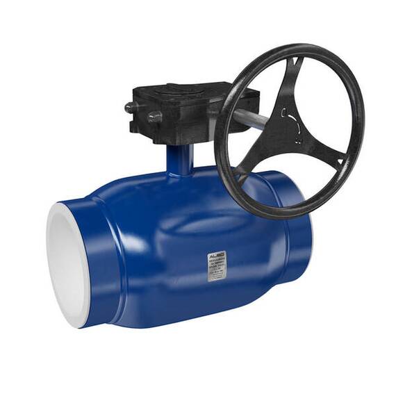 Кран шаровой ALSO КШПП RS Ду 250 Ру 2,5 ст.09Г2С с редуктором, фото 