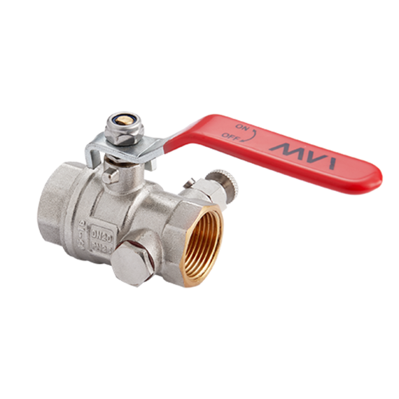 Кран латунный с дренажём и воздухоотводчиком 1 1/4" PN 40  BV.630.07, фото 