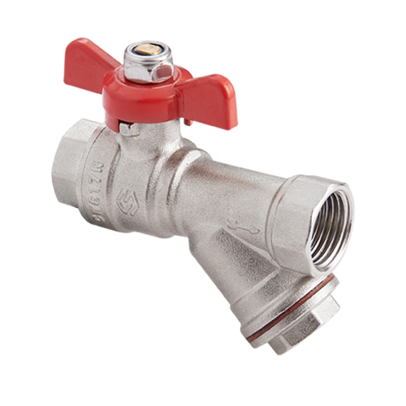 Кран латунный с фильтром 1/2" PN 25  BV.632.04, фото 