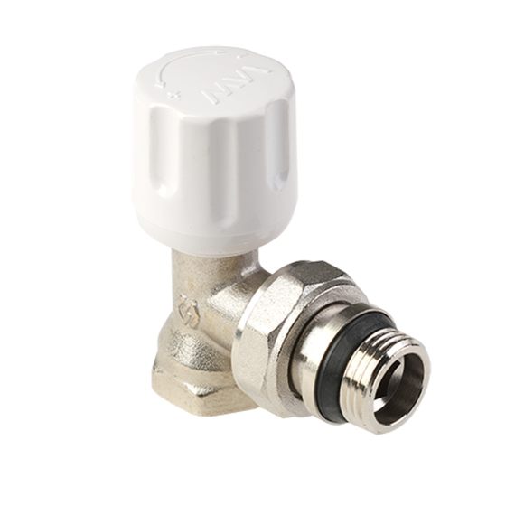 Вентиль радиаторный угловой ручной регулировки с самоуплотняющимся кольцом 1/2" PN 10  TR.211.04, фото 