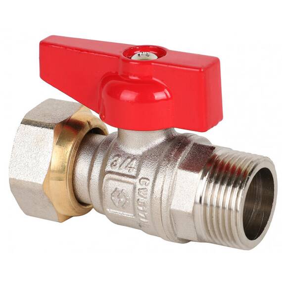 Кран прямой с накидной гайкой, внутренняя-наружная, бабочка 1/2" BV.531.04, фото 