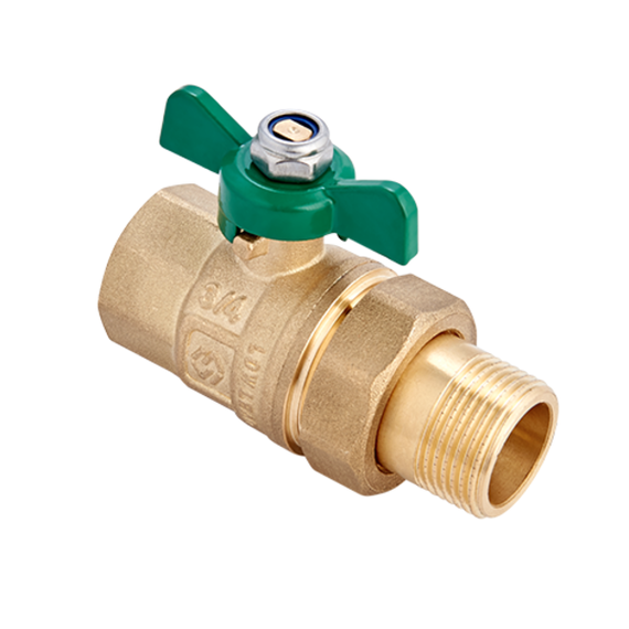 Кран  с полусгоном MVI 'H2O' внутренняя-наружная, бабочка 3/4" PN 40  BV.720.05, фото 