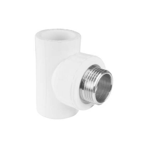 Тройник переходной с наружной резьбой 20х1/2"х20 (100/25) (Valfex), фото 