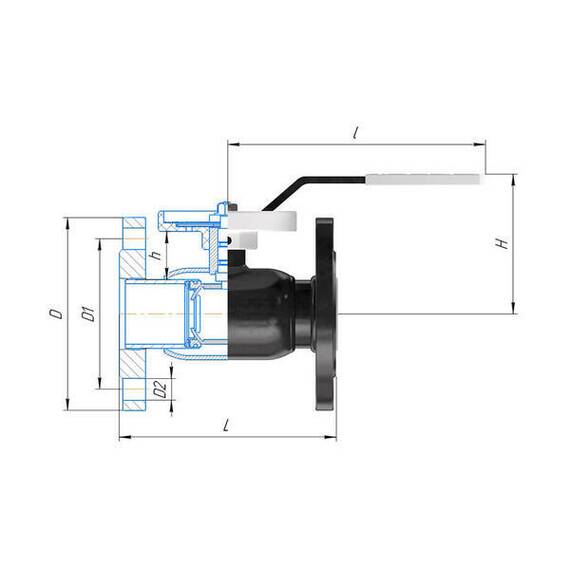 Кран регулирующий ALSO КШ.Ф.BV Ду 40 Ру 4,0 Ст.20, фото , изображение 3