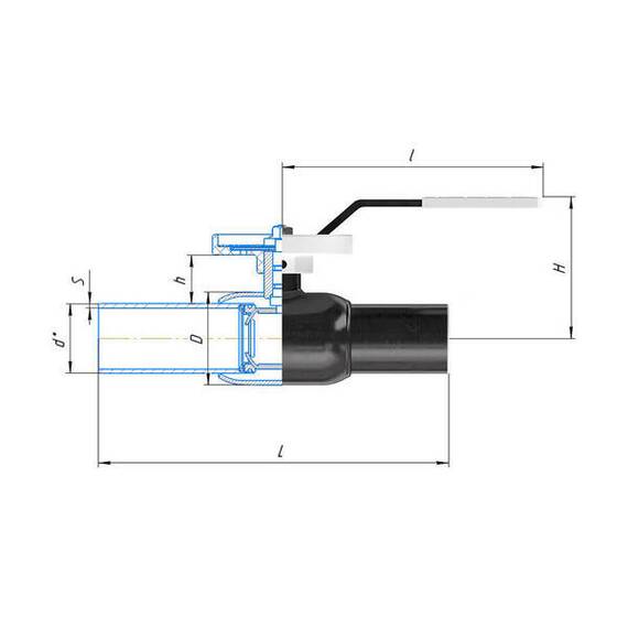 Кран регулирующий ALSO КШ.П.BV Ду 65 Ру 2,5 Ст.20, фото , изображение 3