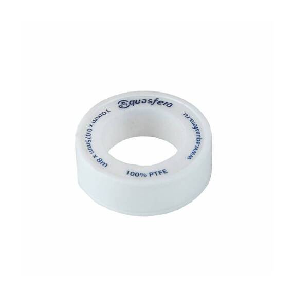 Лента ФУМ PTFE катушка 10ммх0,075ммх8м вода 6020 Aquasfera 6020-01, фото , изображение 2