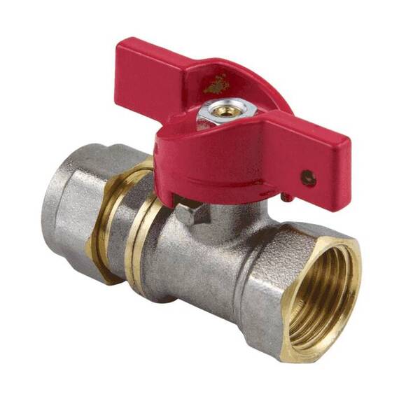 Кран шар лат 1016 Euro нк Дн16х1/2&quot; Ру16 м/обж баб Aquasfera 1016-01 ., фото , изображение 3