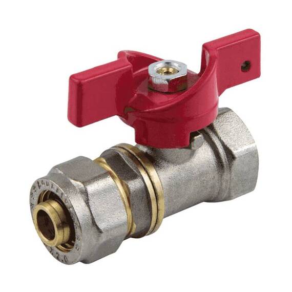 Кран шар лат 1016 Euro нк Дн16х1/2&quot; Ру16 м/обж баб Aquasfera 1016-01 ., фото 