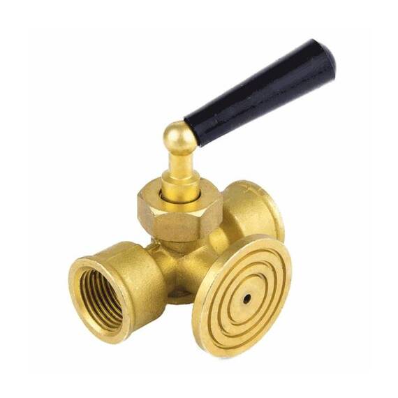 Кран д/ман лат 1064 G1/2&quot;-М20х1,5 Ру16 м/м рук фл Aquasfera 1064-01, фото 