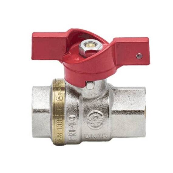 Кран шар лат 1002 Euro нк Ду25 Ру25 м/м полн баб Aquasfera 1002-03 ., фото , изображение 3