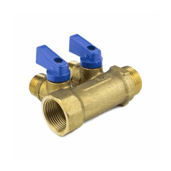 Коллектор лат шар/к син 3/4&quot; м/р 3в 1/2&quot; н/р 35мм Aquasfera 9025-02, фото , изображение 5