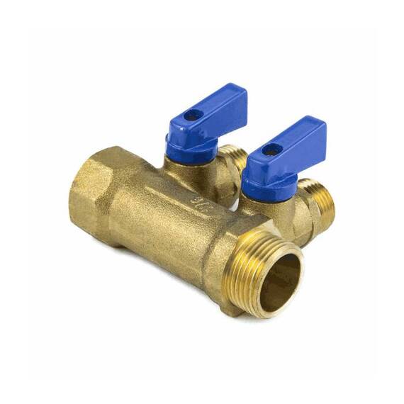 Коллектор лат шар/к син 3/4&quot; м/р 3в 1/2&quot; н/р 35мм Aquasfera 9025-02, фото , изображение 7